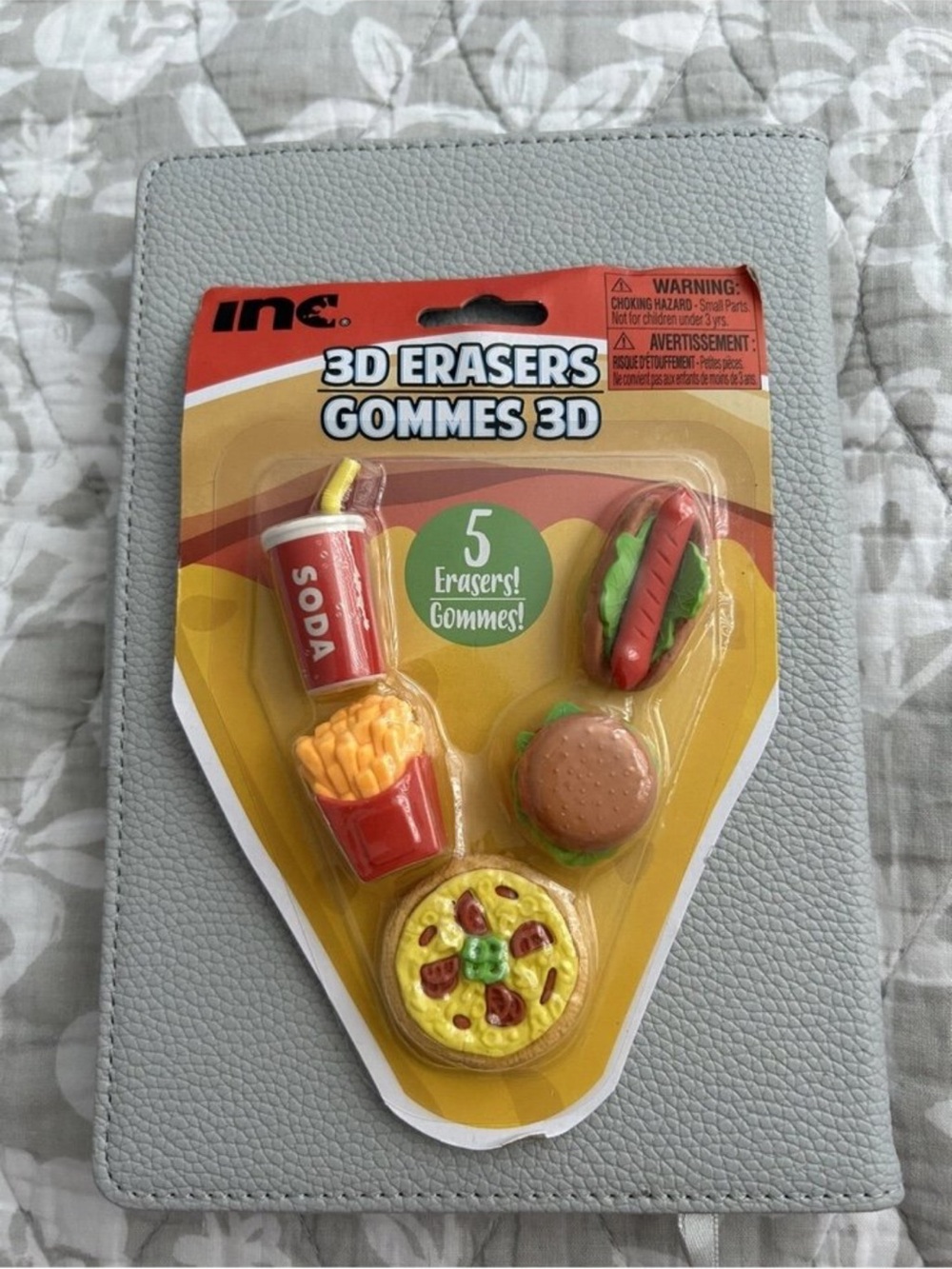 Fast Food Erasers 3D school supplies BRAND NEW SEALED
